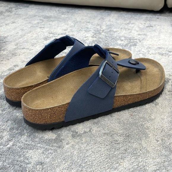 NIB Birkenstock Medina Thong Sandals Navy Blue Unisex Sz 11 Men 13 Women - Picture 5 of 14